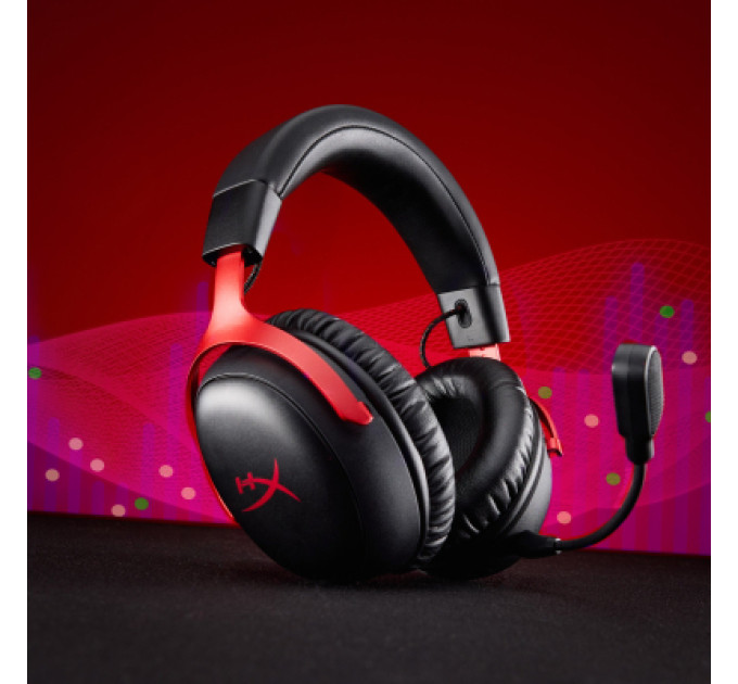 HyperX Навушники HyperX Cloud III S Wireless/USB-A/USB-C Black/Red (A59Z0AA)