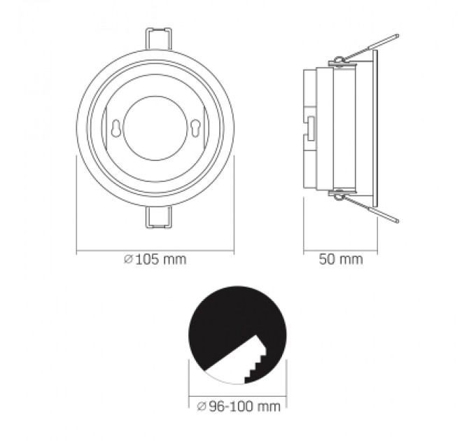 Світильник точковий Videx під лампу GX53 (VL-SPF28R-W)