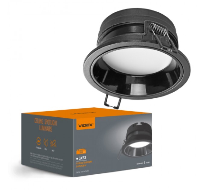 Світильник точковий Videx під лампу GX53 (VL-SPF28R-B)