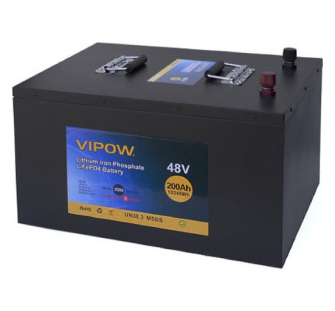 Батарея LiFePo4 Vipow LiFePO4 51.2V-200A (BMS 100A) (LiFePO4512-200/100)