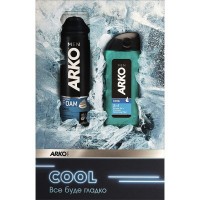 Набір косметики ARKO Men Cool Піна для гоління 200 мл + Гель для душу 260 мл (8690506546717)