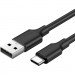 Дата кабель USB 2.0 AM to Type-C 0.5m 3.0A (18W) Nickel Plating US287 Black Ugreen (60115)