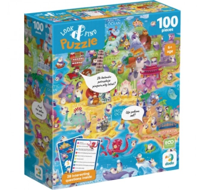 Пазл DoDo Вімельпазл Світ пінгвінів, 100 елементів (300670)