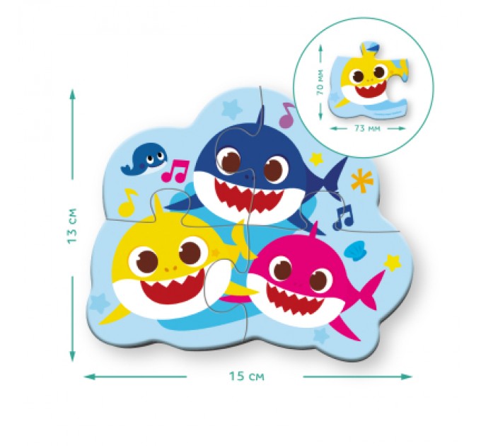 Пазл DoDo 2-3-4 елементи Baby Shark (200587)