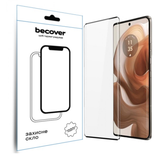 Скло захисне BeCover Motorola Edge 50 Ultra Black (712345)