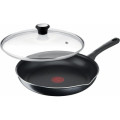 Tefal Сковорода Tefal Day by Day 24 см, з кришкою, алюміній, бакеліт, скло, чорний (B5580423UA)