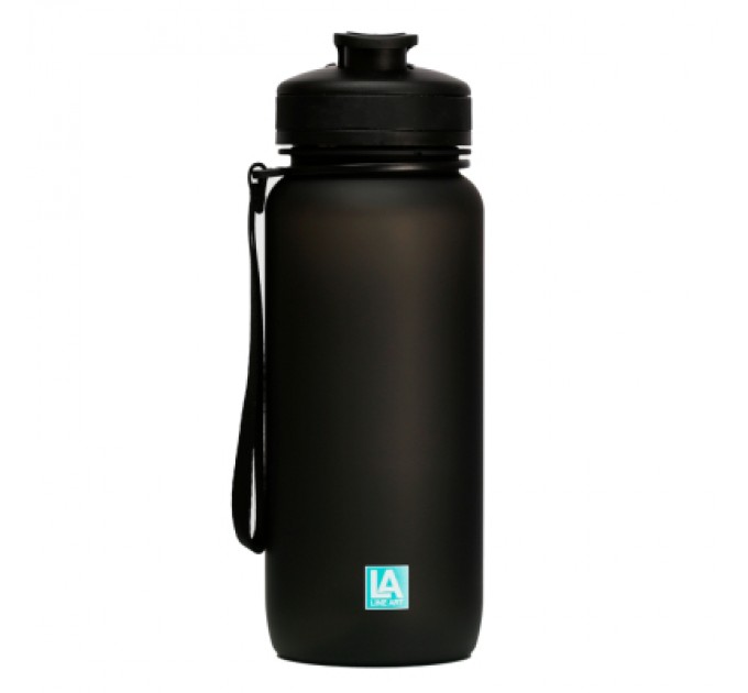Пляшка для води Line Art Flores 650 мл чорний (60014218LA-01)