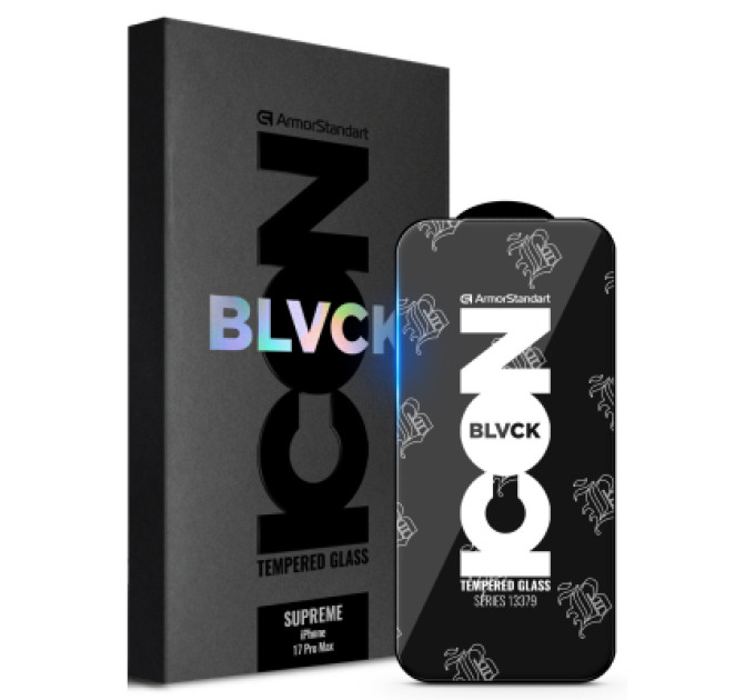 Armorstandart Скло захисне Armorstandart Supreme Black Icon Apple iPhone 17 Pro Max (ARM86401)