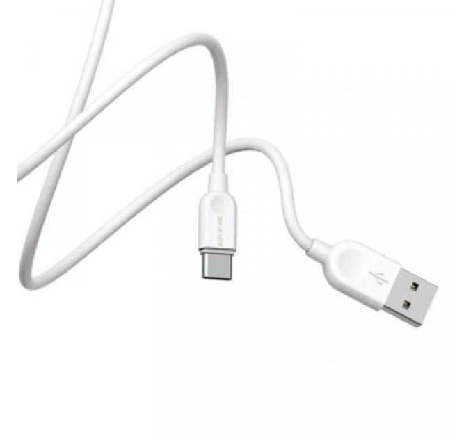 BOROFONE Дата кабель USB 2.0 AM to USB-C 2.0m 2.4A white BOROFONE (6957531090021)