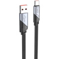 HOCO Дата кабель USB 2.0 AM to USB-C 1.2m 5A nylon black HOCO (6942007605007)