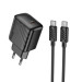 HOCO Зарядний пристрій HOCO CS24A USB-C PD25W + cable USB-C to USB-C black (6942007639774)