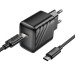 HOCO Зарядний пристрій HOCO CS24A USB-C PD25W + cable USB-C to USB-C black (6942007639774)