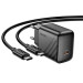 HOCO Зарядний пристрій HOCO CS24A USB-C PD25W + cable USB-C to USB-C black (6942007639774)