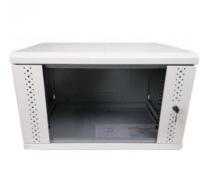 Шафа настінна Eserver 4U 19" 600х350х284 (Ш*Г*В), скло, сіра (ES-Е435G)