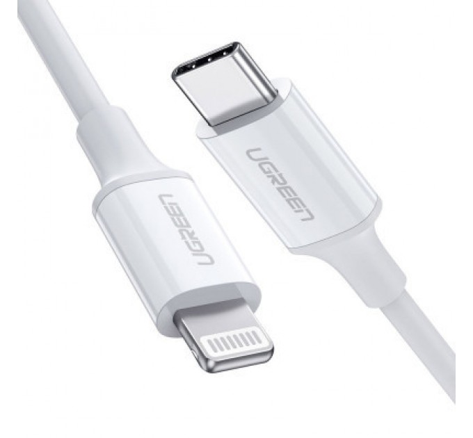 Дата кабель USB-C to Lightning 2.0m US1713A Nickel Plating ABS Shell White Ugreen (60749)