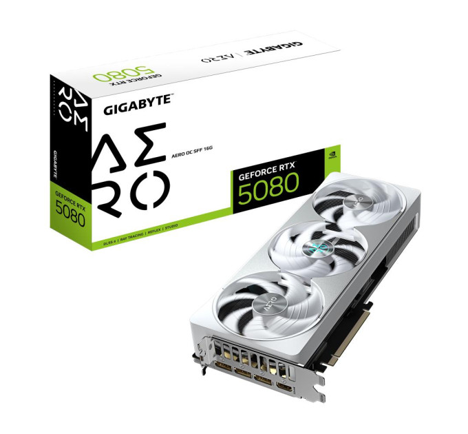 GIGABYTE Відеокарта PCIE16 RTX5080 16GB GDDR7 GV-N5080AERO OC-16GD GIGABYTE