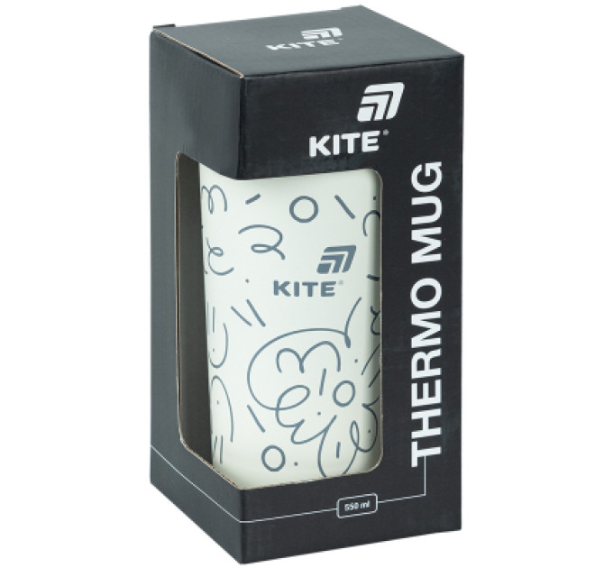 Kite Термокружка Kite 550 мл, біла (K25-1226-3)
