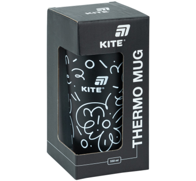 Kite Термокружка Kite 550 мл, чорна (K25-1226-1)