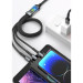 XoKo Дата кабель USB 2.0 AM to Lightning + Micro 5P + USB-C 1.2m 100W nylon black XoKo (SC-3100)
