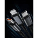 XoKo Дата кабель USB 2.0 AM to Lightning + Micro 5P + USB-C 1.2m 100W nylon black XoKo (SC-3100)