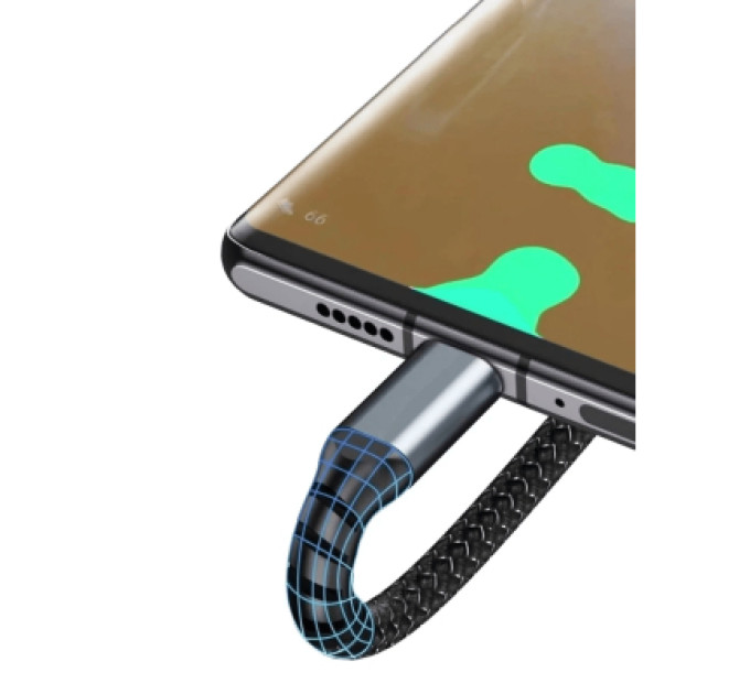 XoKo Дата кабель USB 2.0 AM to Lightning + Micro 5P + USB-C 1.2m 100W nylon black XoKo (SC-3100)