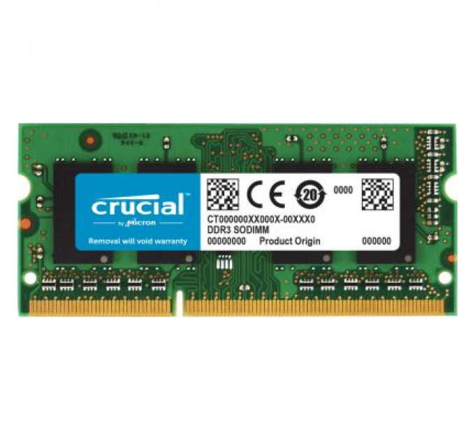 Модуль пам'яті для ноутбука SoDIMM DDR3L 4GB 1600 MHz Micron (CT4G3S160BJM)