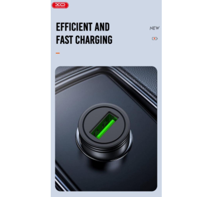 XO Зарядний пристрій XO USB QC3.0 black (CC39-BK)