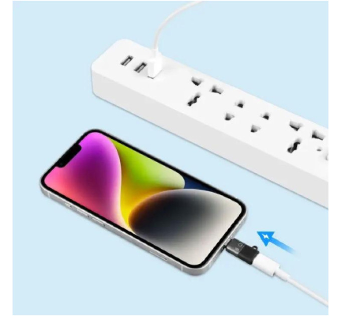 XoKo Перехідник USB-C F to Lightning M charger-audio XoKo (AC-029)