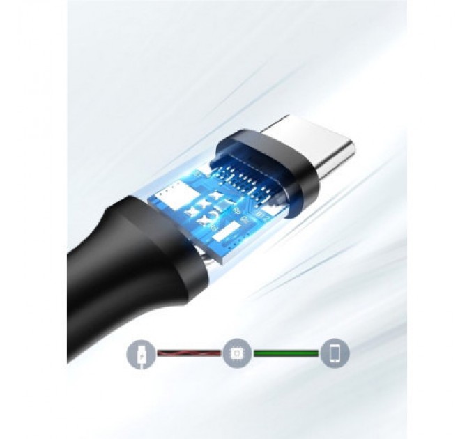 Дата кабель USB 2.0 AM to Type-C 3.0m 3.0A 18W US287 Black Ugreen (60826)