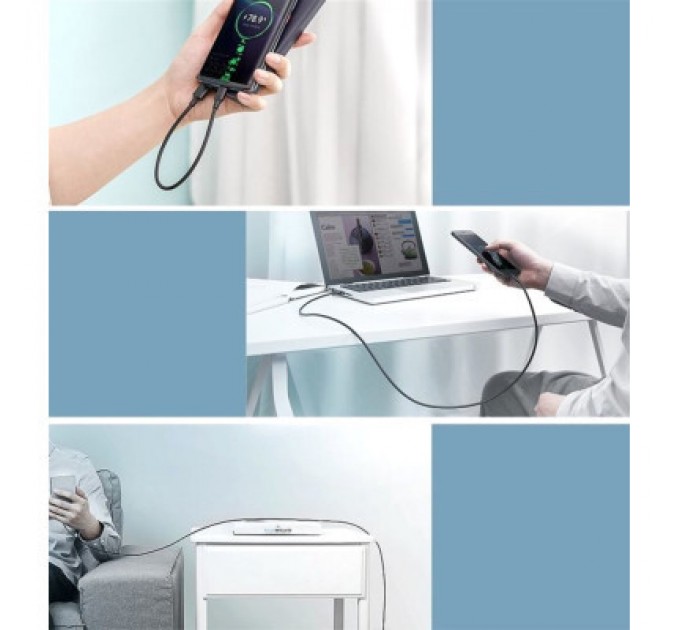 Дата кабель USB 2.0 AM to Type-C 3.0m 3.0A 18W US287 Black Ugreen (60826)