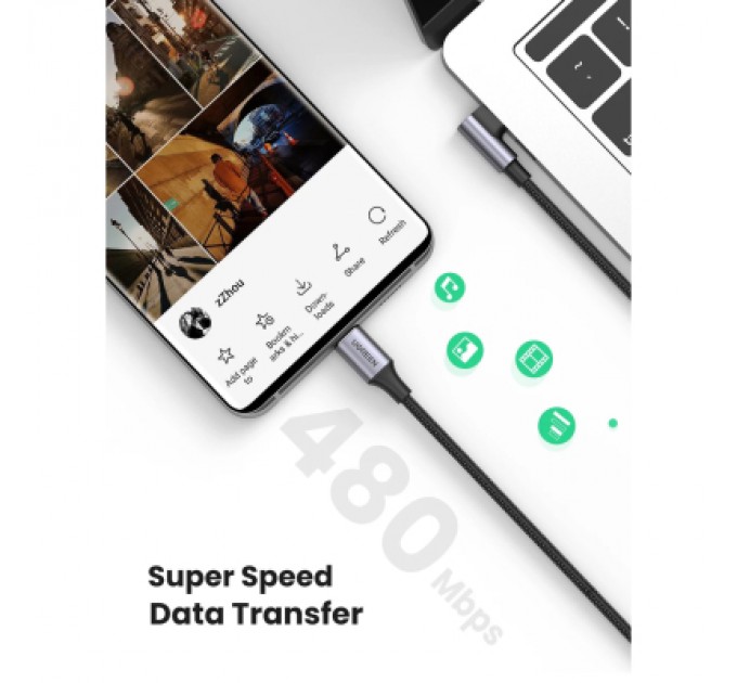 Дата кабель USB-C to USB-C 2.0m 100W US334 Black Ugreen (70645)