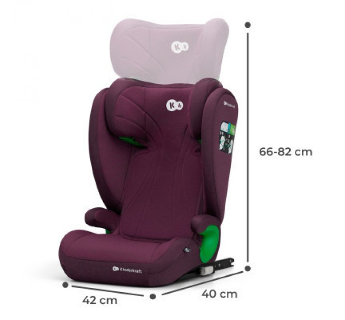 Автокрісло Kinderkraft Junior Fix 2 i-Size Cherry Pearl (KCJUFI20RED0000) (5902533921584)