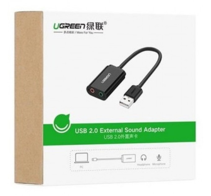 Звукова плата Ugreen US205 black (30724)