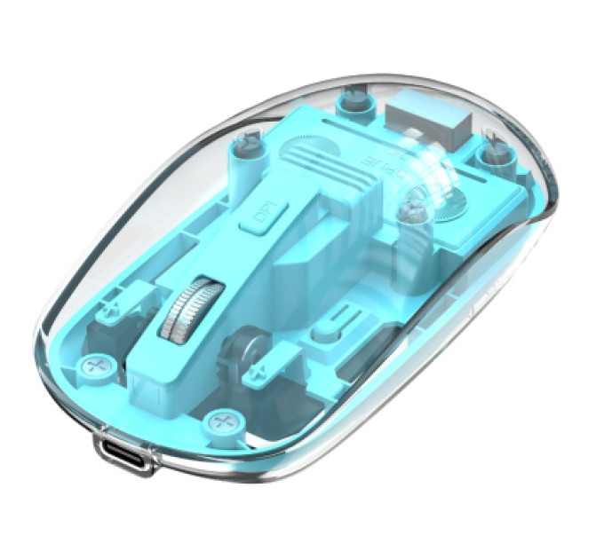 XO Мишка XO M12 Wireless Transparent/Blue (M12 Blue)