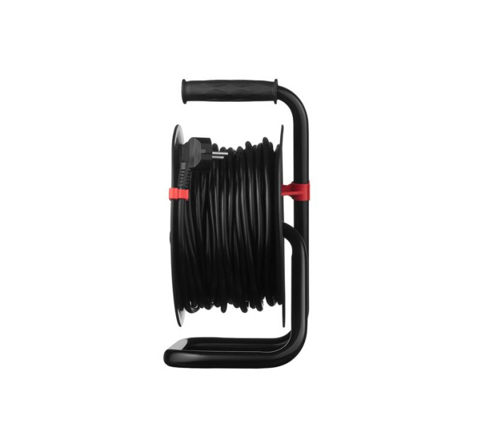 2E Мережевий подовжувач на котушці 2E 4XSchuko, ІР20, 3G*1.5мм, 20м, black (2E-CR4315IP20M20)