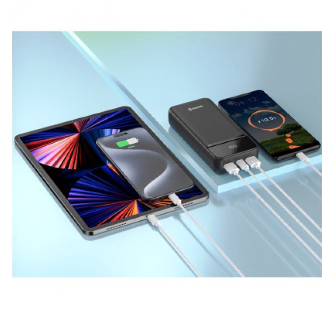 Батарея універсальна SWISSTEN 20000mAh POWER LINE II 22.5W PD QC Black (8595217490628)