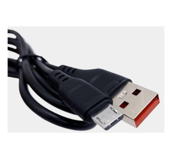 Denmen Дата кабель USB 2.0 AM to Micro 5P 1.0m 2.4A silicone black Denmen (DM-D01V-BK)