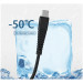 Denmen Дата кабель USB 2.0 AM to USB-C 1.0m 2.4A silicone black Denmen (DM-D42T-BK)