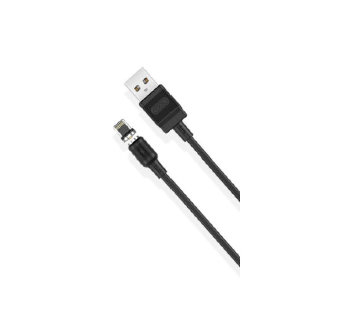 XO Дата кабель USB 2.0 AM to Lightning 1.0m 2.1A magnetic pvc black XO (NB187-L-1-BK)