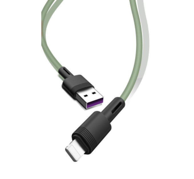 XO Дата кабель USB 2.0 AM to Lightning 1.0m 5A green XO (NB166-L-1-GR)