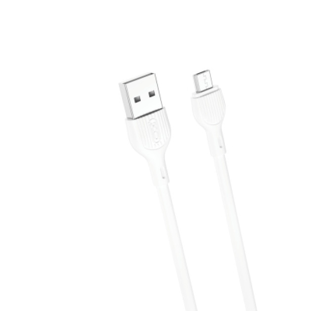 XO Дата кабель USB 2.0 AM to Micro 5P 1.0m 2.1A white XO (NB200-M-WH)