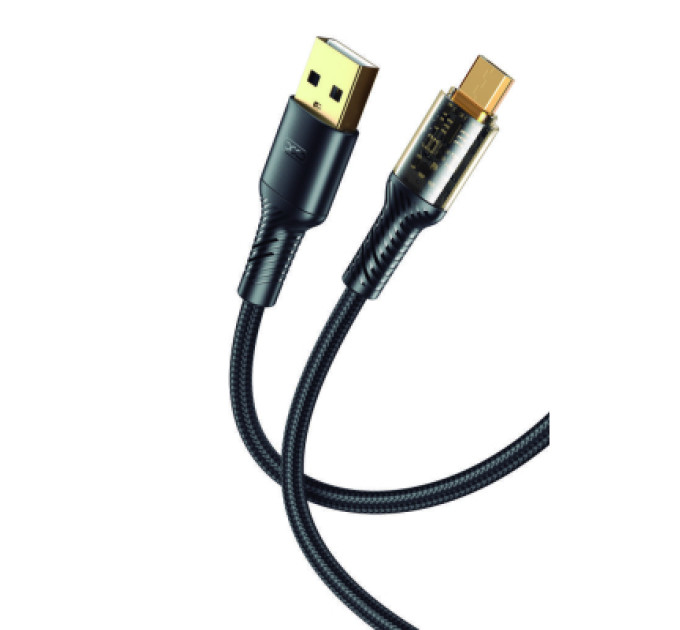 XO Дата кабель USB 2.0 AM to Micro 5P 1.0m 2.4A black XO (NB229-M-1-BK)