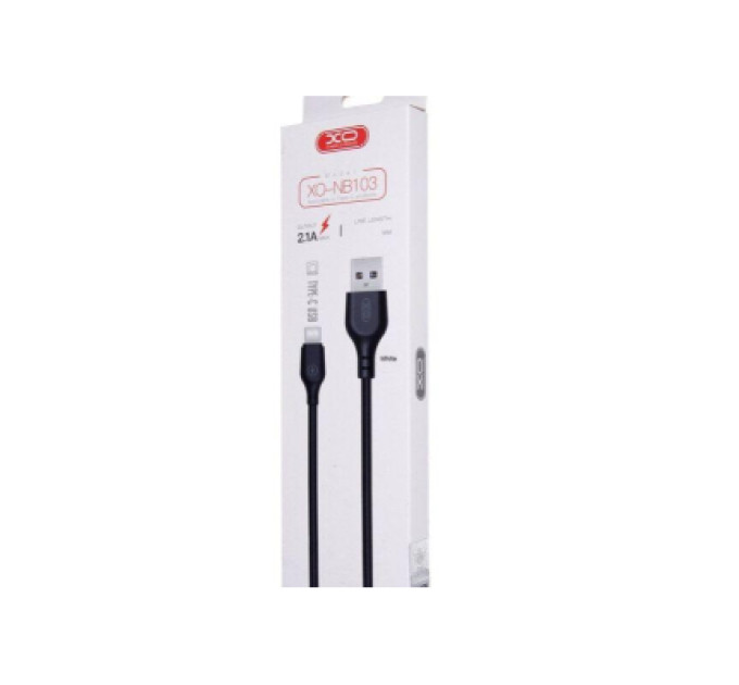 XO Дата кабель USB 2.0 AM to Lightning 2.0m 2.1A black XO (XO-NB-103-L-2-BK)