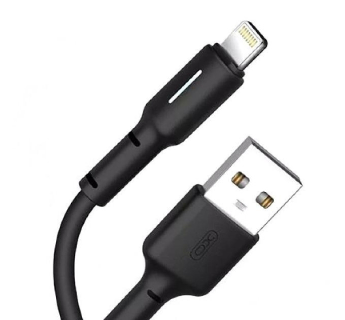 XO Дата кабель USB 2.0 AM to Lightning 1.0m 3A black XO (NB112-i-BK)