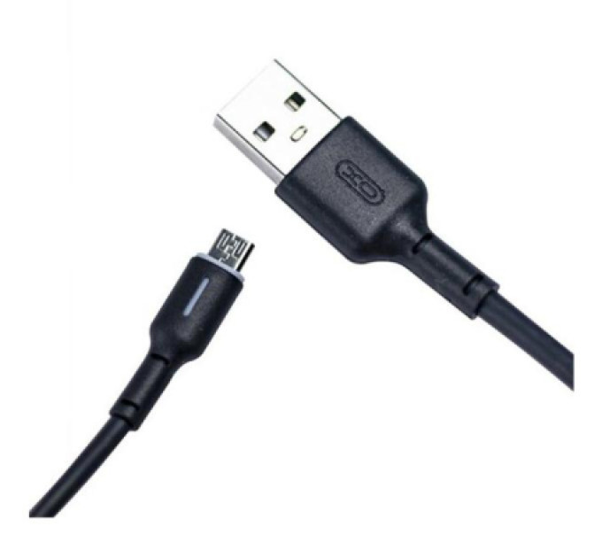 XO Дата кабель USB 2.0 AM to Micro 5P 1.0m 3A black XO (NB112-M-BK)