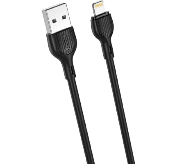 XO Дата кабель USB 2.0 AM to Lightning 1.0m 2.1A black XO (XO-NB200-L-1-BK)