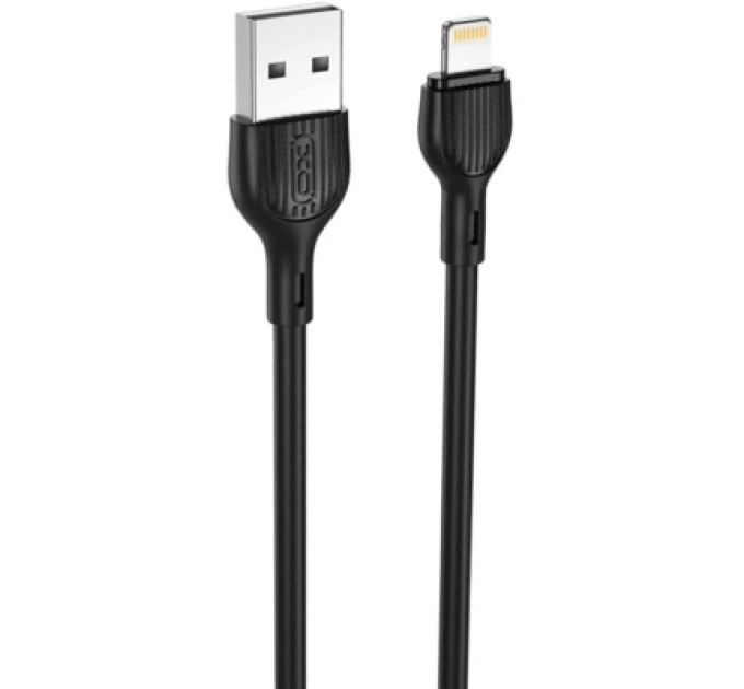 XO Дата кабель USB 2.0 AM to Lightning 1.0m 2.1A black XO (XO-NB200-L-1-BK)