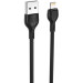 XO Дата кабель USB 2.0 AM to Lightning 1.0m 2.1A black XO (XO-NB200-L-1-BK)