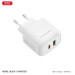 XO Зарядний пристрій XO 1xUSB QC3.0 + 1xUSB-C PD20W (XO-QC37)