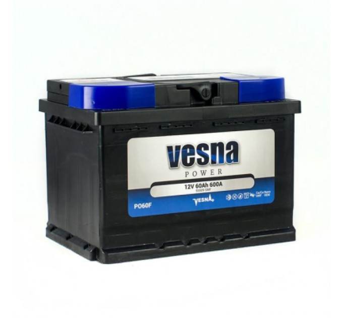 Акумулятор автомобільний Vesna 60 Ah/12V Power Euro (415 262)